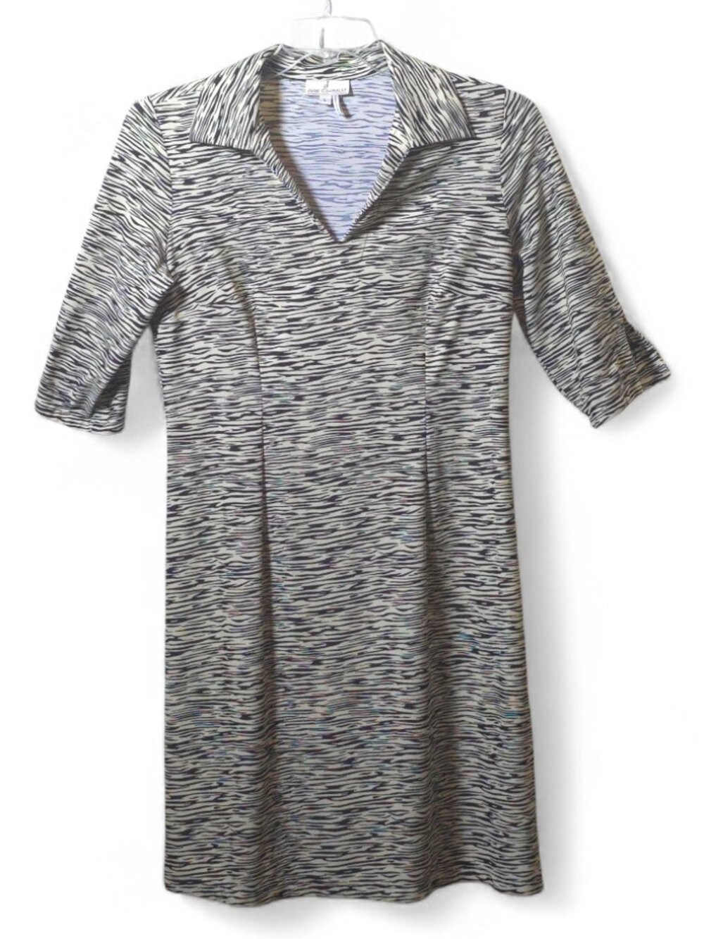 Jude Connally Dress Womens Large Knit Shift Travel Golf Casual A-Line USA Made